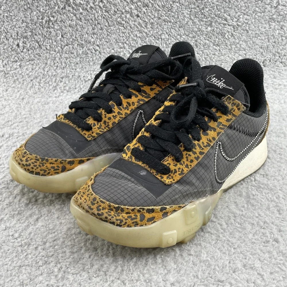 Nike Waffle Racer 2X Shoe Women 7.5 Leopard Streetwear Athleisure Maximalist 90s - Picture 3 of 11